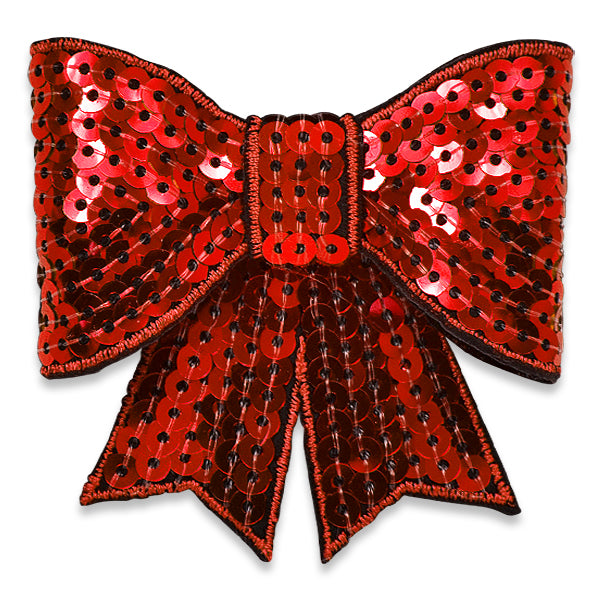 Bow Dimensional Iron-on Sequin Applique/Patch
