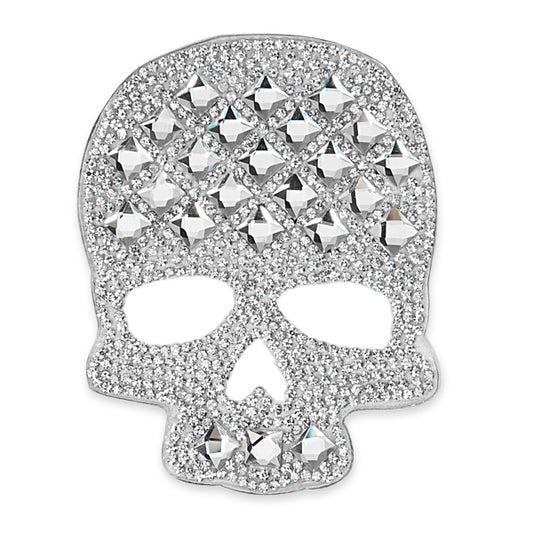 Crystal Skull Iron-on Rhinestone Applique/Patch