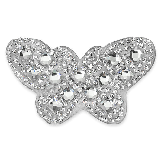Butterfly Iron-on Rhinestone Applique/Patch  - Crystal