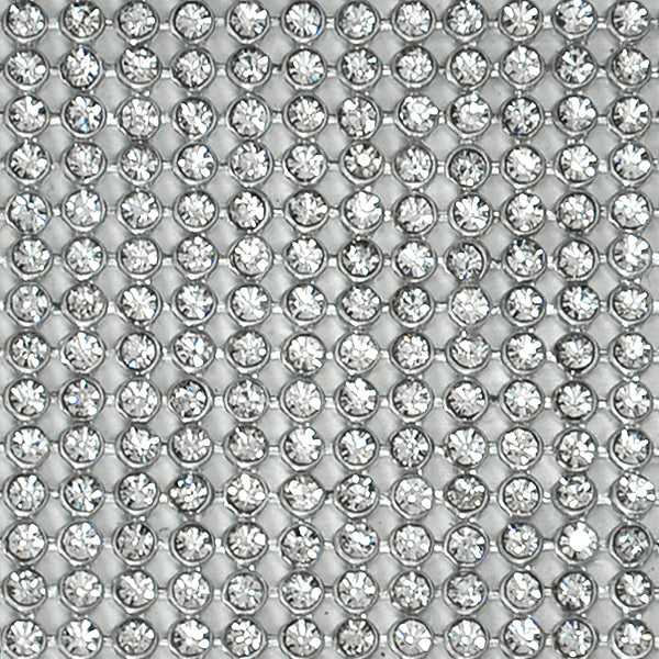 16"x 48" Rhinestone Iron -On Applique/Patch  - Crystal