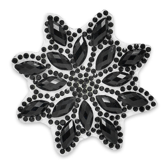 Mirna  Jewel colored snowflake iron- on Applique/Patch