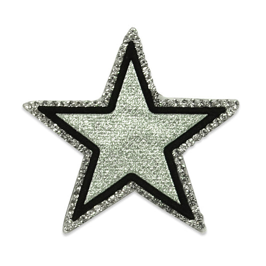Rhinestone Outlined Star Iron-on Applique/Patch