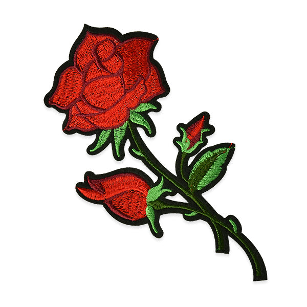Francine Iron On Embroidered Rose Applique Patch
