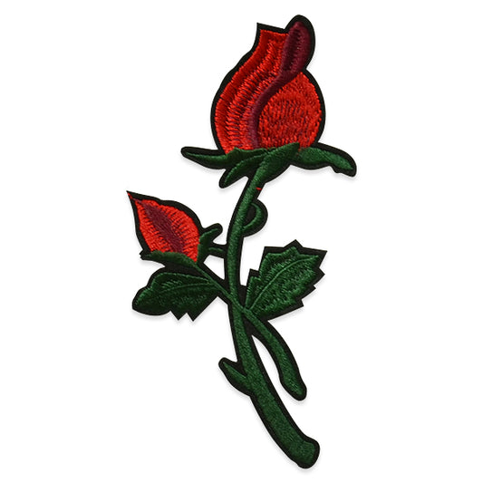 Janine Iron On Embroidered Rose Applique/Patch Patch  - Red Multi