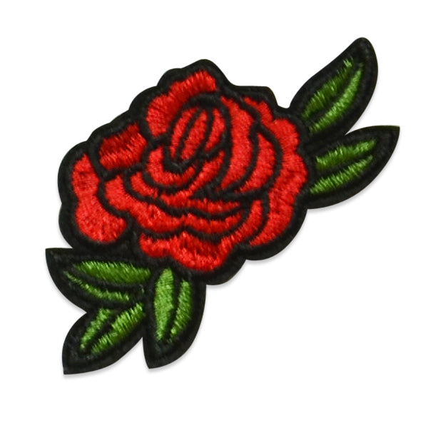 Pica Iron On Embroidered Rose Applique Patch