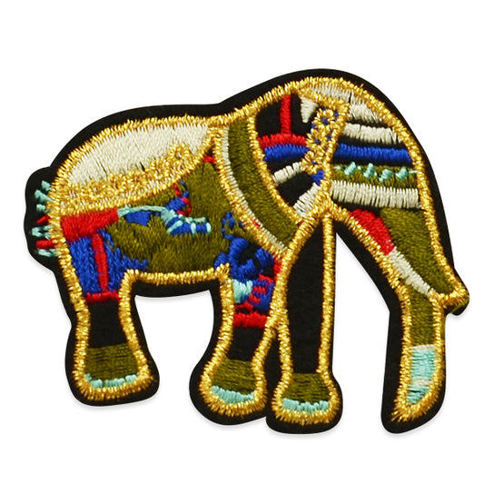 Lana Elephant Iron On Embroidered Applique/Patch Patch  - Multi Colors