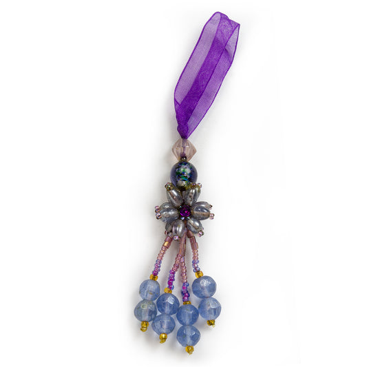 Conso Azari Flower Mini KeyTassel  - Purple Multi