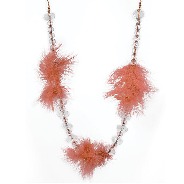 Charisse Feather/Bead Tieback