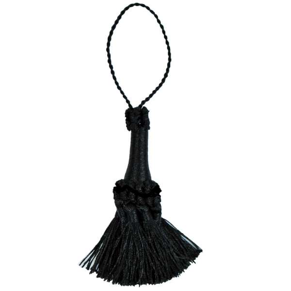 Marta 3.75" Fiber Wrapped Tassel Black