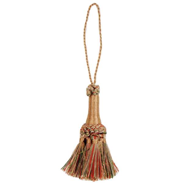 Marta 3.75" Fiber Wrapped Tassel Sage Multi