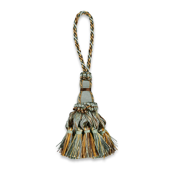 Ciara Fiber Tassel  - Aqua Multi