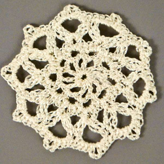 Olivia Crochet Doily 6 Pack 2 1/4"  - Ivory