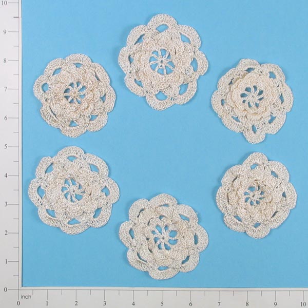 Ann Crochetted Applique/Patch  - Pack of 6