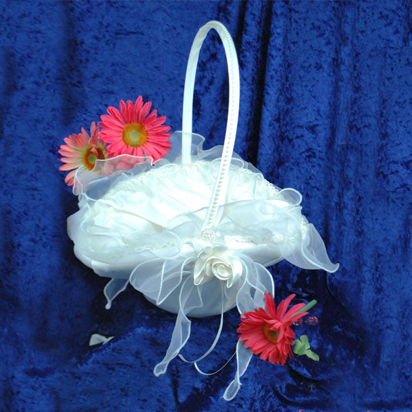 Alexa Flower Girl Basket - Ivory