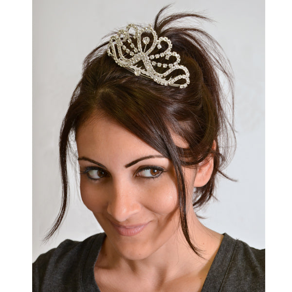 4 5/8" x 2 1/2" Rhinestone Mini Tiara