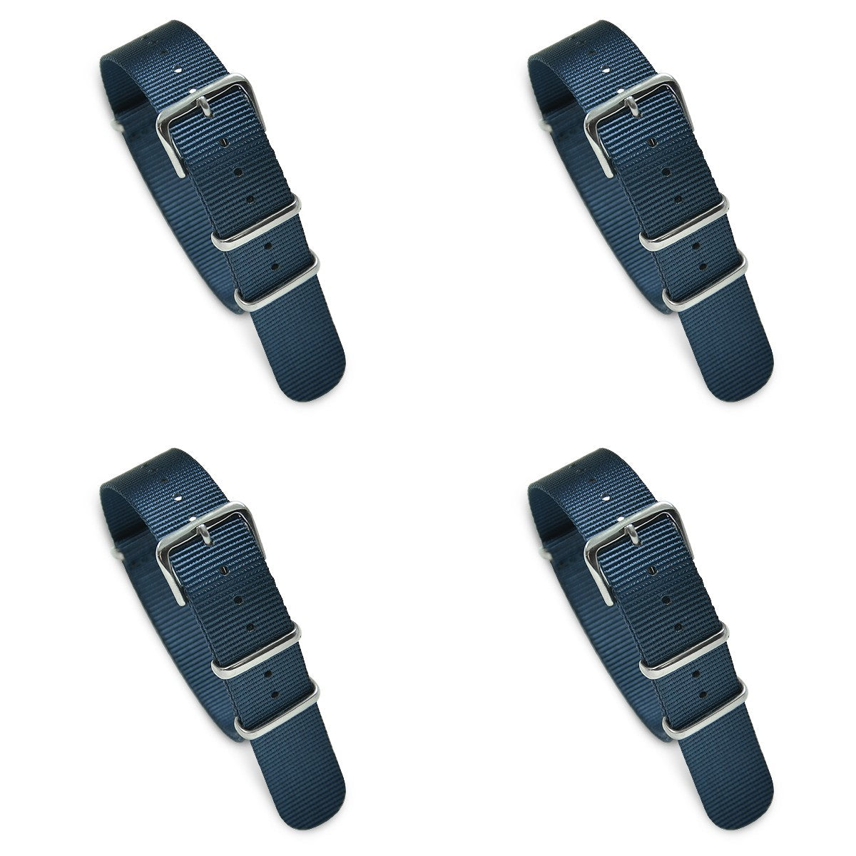 Value Pack of 4 Military MoD Nylon Watch Strap (Navy) 18mm Watch Straps