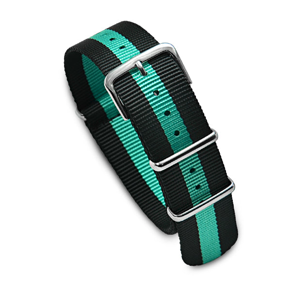 20mm Military MoD Nylon Watch Strap - Black Teal