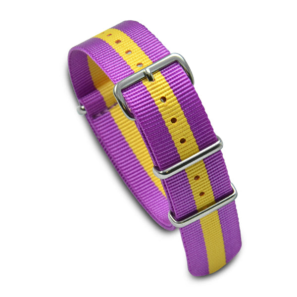 20mm Military MoD Nylon Watch Strap - Purple Gold