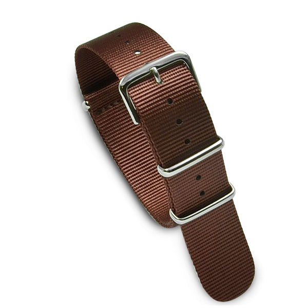 20mm Military MoD Nylon Watch Strap - Brown