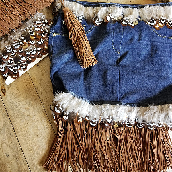 Fancy Feather Fringe Trim  (Sold by the Yard)